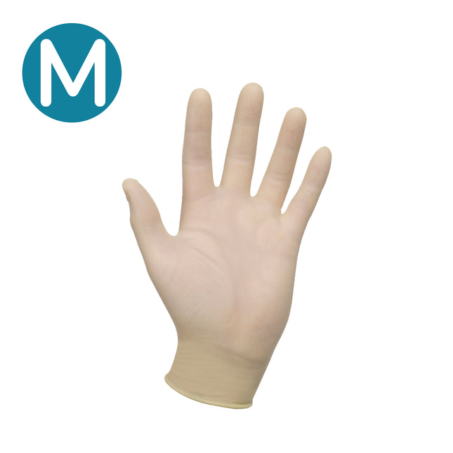 Sterile Latex Examination Gloves Natural (Medium) x50 pairs