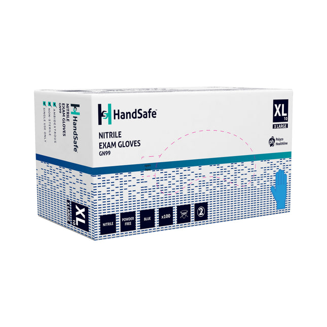 Handsafe Nitrile Examination Gloves Blue (X–Large) x100 pairs
