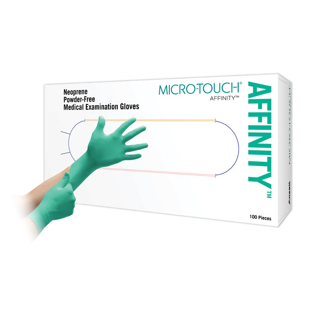 Micro–Touch® Affinity™ Non–Sterile Neoprene Examination Gloves Green (Large) x100 pairs
