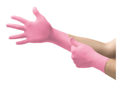 Micro–Touch® Nitrafree™ Nitrile Examination Gloves Pink (X–Large 9.5 – 10.0) x100 pairs