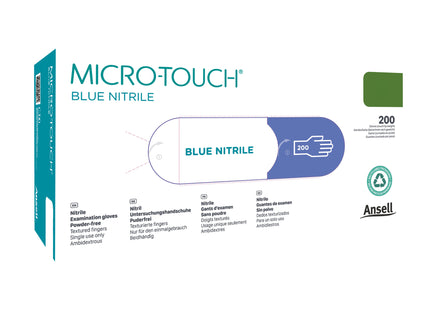 Micro–Touch® Nitrile Examination Gloves Blue (X–Large) x200 pairs
