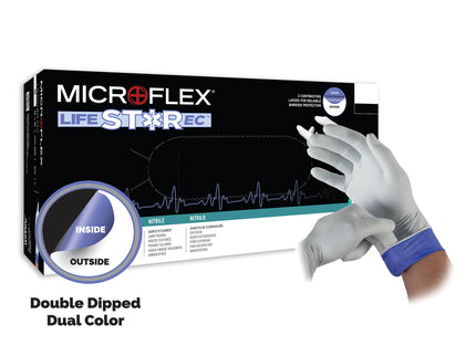 Microflex® Lifestar EC™ LSE–104 Dual–Layer Nitrile Examination Gloves White (Small 6.5 – 7.0) x1000 pairs
