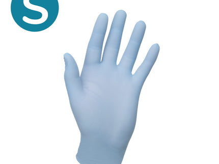 Non–Sterile Accelerator–Free Nitrile Examination Gloves Blue (Small) x150 pairs