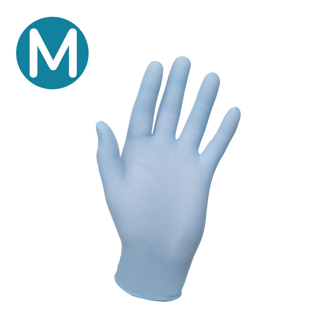 Non–Sterile Accelerator–Free Nitrile Examination Gloves Blue (Medium) x150 pairs