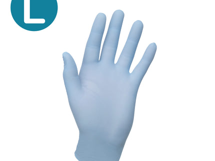 Non–Sterile Accelerator–Free Nitrile Examination Gloves Blue (Large) x150 pairs