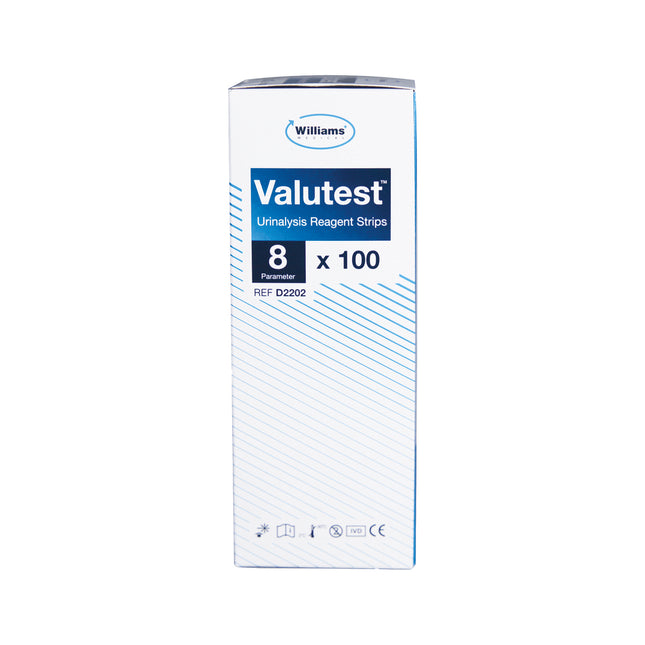 BM Valutest Urinalysis Reagent Strips (8 Parameter) x100 test strips