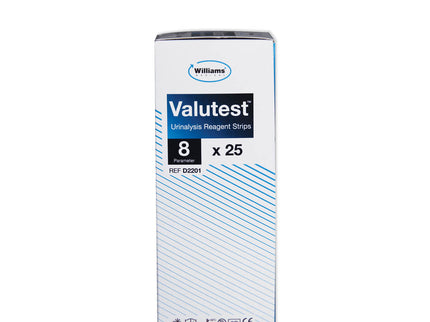 BM Valutest Urinalysis Reagent Strips (8 Parameter) x25 test strips