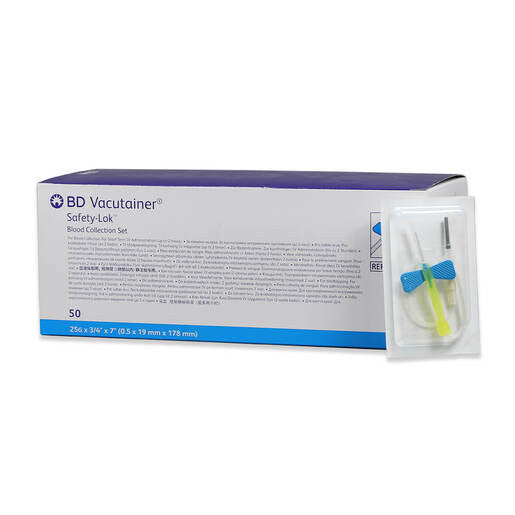 BD Vacutainer Blood Collection Set 21 G (0.8 x 19 mm), 30cm tube, Without luer adapter, Green x50 *367246