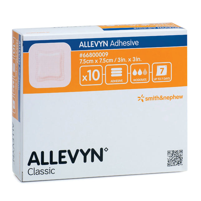 Allevyn Adhesive 7.5cm x 7.5cm x10