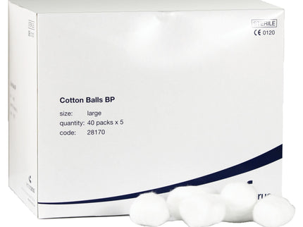 Sterile Cotton Wool Balls x 5 - Large x 40 Large