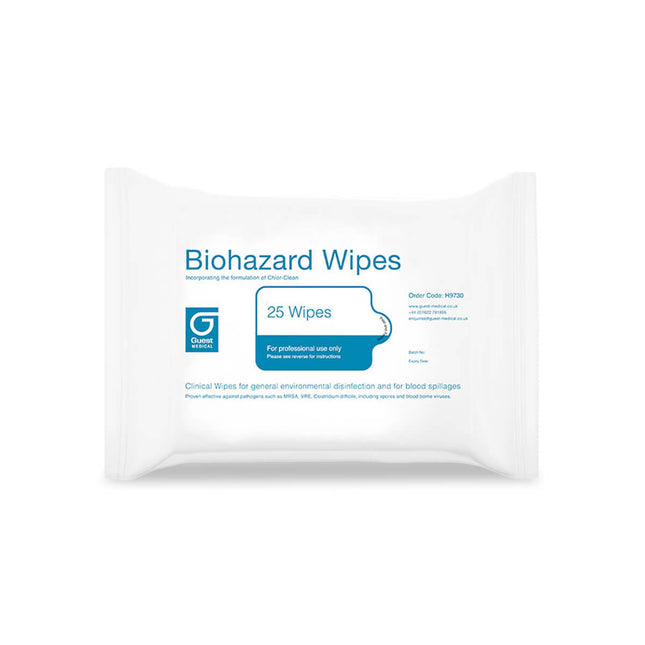 Guest Medical Biohazard Wipes 25 Wipes