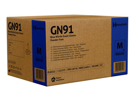 HandSafe Nitrile Examination Gloves Blue (Medium) x200 pairs