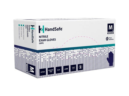 HandSafe Nitrile Examination Gloves Blue (Medium) x200 pairs