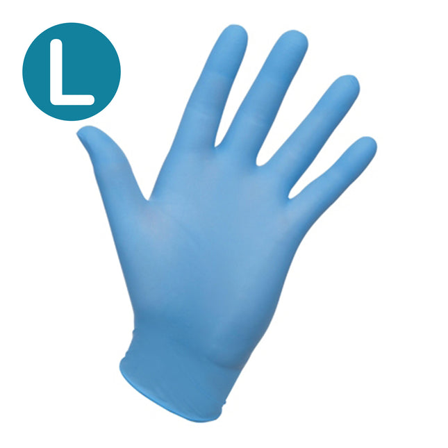 Non–Sterile Nitrile Examination Gloves Blue (Large) x200 pairs