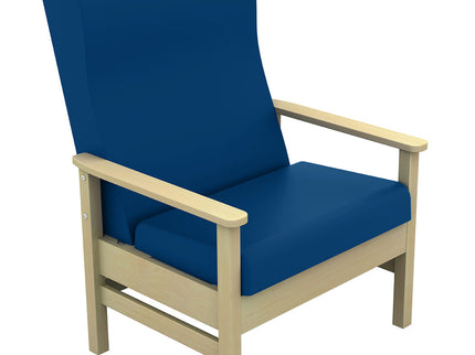 Sunflower High Back Bariatric Arm Chair - Anti-Bac Mid Blue