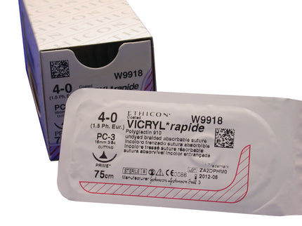 3/8 Circle Conventional Cutting PRIME* Needle - 16mm Needle - 75cm Length - Undyed 4-0 x12