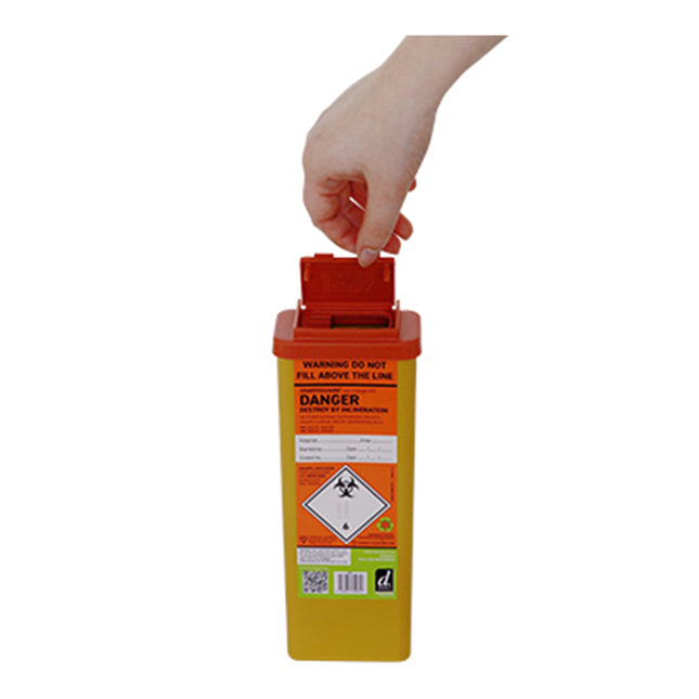 SHARPSGUARD® Eco 0.5 Sharps Container Orange With Web Opening