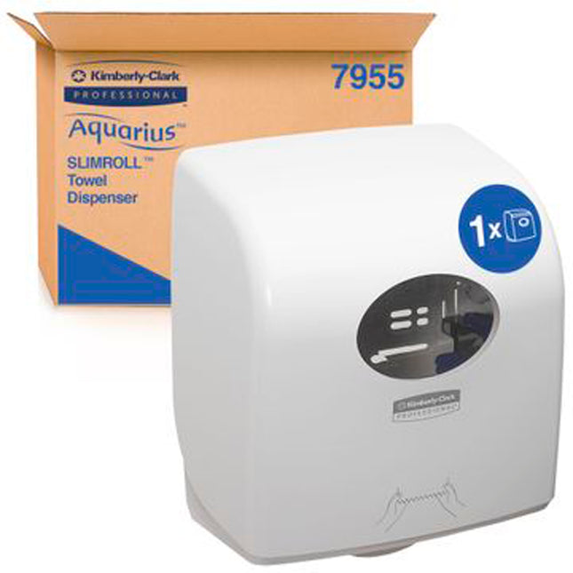 Aquarius™ Slimroll™ Rolled Paper Towel Dispenser White