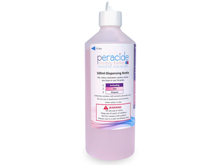 Peracide™ Dilution Containers (500 ml Bottle For Use With 3g Tablets)