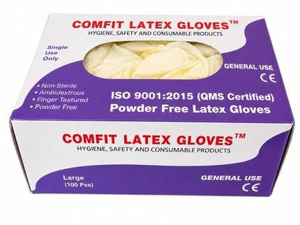 Latex 5.4g Gloves (100 per box) x10 boxes