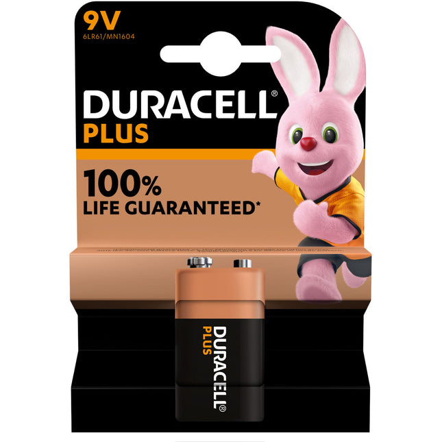 Duracell® Alkaline–Manganese Dioxide Batteries (Size 9V)