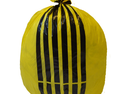 CHSA Medium–Duty Waste sacks Yellow Tiger stripe (70 L, 10 Kg)