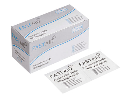 FastAid® 70% IPA Alcohol Pre–Injection Swabs