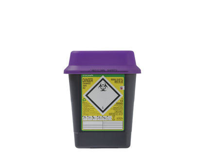 Sharpsafe® Recycled UK Grey With Purple Lid