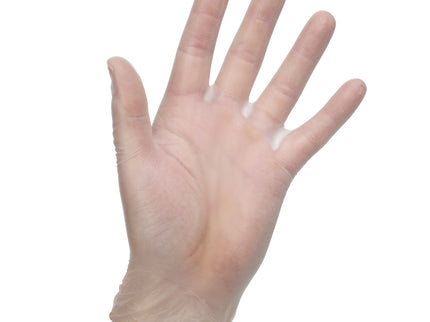 Non–Sterile Vinyl Examination Gloves Clear